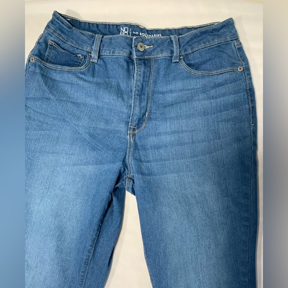 WOMENS SIZE 11 NO BOUNDARIES BLUE JEANS SKINNY STRETCH CASUAL COMFORT‎ - Picture 2 of 9